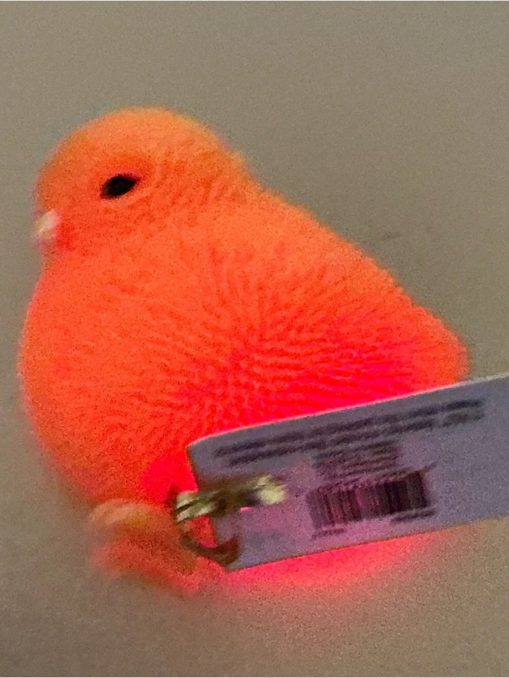 Cute Puffer Chick Rubber Toy Red, Pink, Orange
